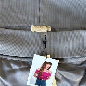 NATION LTD Los Angeles Gray Women's Blouse NWT XL